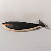Carved and Painted Wooden Finback Whale Plaque