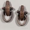 Pair of Intricately Carved Sea Chest Beckets