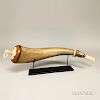 Powder Horn with Whale Ivory Mounts