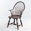 Brown-painted Continuous Arm Bow-back Windsor Chair