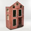 Painted Dollhouse-form Child's Cupboard