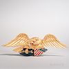 Carved and Gilt Spreadwing Eagle Plaque