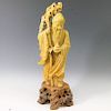 ANTIQUE CHINESE CARVED SHOUSHAN STONE FIGURE - EARLY 20TH CENTURY