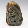 CHINESE ANTIQUE CARVED CHENGXIANG WOOD PENDANT