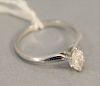 18K white gold engagement ring set with marquise diamond, approx .30 cts., 17 gr.