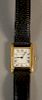 Vintage cartier tank watch, 18K gold marked electroplated Swiss.