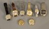 Eight piece lot of mens vintage wristwatches to include Bolivia, Elgih, Rodania, and Hamilton.