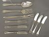 Nine piece sterling silver lot to include eight Tiffany and one Georg Jensen fork, troy ounces: 12.9. Provenance: An Estate from 5t...