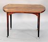 Rosewood cart, serving table with twist top. ht. 25 in., top: 23" x 36 1/2".