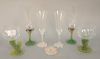 Daum France group to include three pairs of crystal stems (6 in., 8 1/4 in., 9 1/2 in.), champagne flutes with flower stem base, pai...