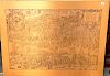 Large copper map engraving plate of birds eye view, 35" x 47".