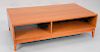 Teak Danish modern coffee table with partitioned storage. ht. 16 in., top: 30" x 54".
