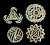 Lot of 4 Bactrian Bronze Stamps