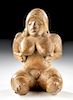 Fine Huastec Pottery Seated Female Venus Figure