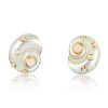 Trianon Shell and Diamond Earrings