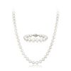 A Cultured Pearl Necklace and Bracelet Set