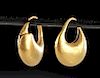 Pair of Roman Gold Crescent Earrings - 2.3 g