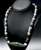 Viking Glass Beads Necklace w/ Anapa Bronze Bead