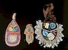 Trio 19th C. Woodlands Indian Beaded Pouches