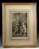 Framed Mezzotint - Lord & Lady Villers by Kneller, 1700