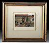Framed 19th C. Allom Engraving - Chinese Wedding Gifts