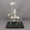 Silver Figure of Joan of Arc on Horseback