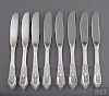 8 Wallace Rosepoint Sterling Butter Spreaders