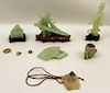 9 PC. MISC. LOT OF JADE ITEMS