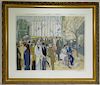 Isaac Maimon French Street Scene Lithograph