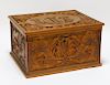 19C French Rococo Carved Wood Document Box