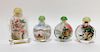 4PC Chinese Reverse Painted Glass Snuff Bottles