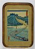 Utagawa Yoshimori River Landscape Woodblock Print