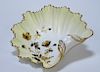 Lotus Ware Gilt Floral Porcelain Clam Shell Dish