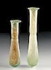 Lot of 2 Eastern Roman Glass Unguentaria