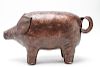 Abercrombie & Fitch Manner Leather Pig Foot Stool