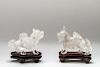 Chinese Winged Foo Dogs / Fu Lions Sculptures Pair