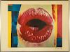 Nicola Simbari "Lips" Lithograph on Glossy Paper