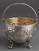 Lincoln & Foss Coin Silver Repousse Basket
