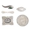 Five Vintage Marcasite Brooches