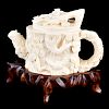 Antique Chinese Carved Ivory Tea Pot
