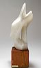 Betty Gilman Abstract White Marble Sculpture