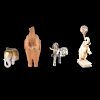 Four Elephant Figurines
