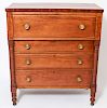 Sheraton Chest of Four Drawers / Dresser, 19th C.