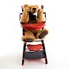 1 PLUSH ARTICULATED COLLECTIBLE BEAR WITH HIGH CHAIR