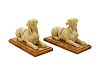 A Pair of Composite Figures of Sphinxes<br>Width 
