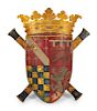 A Large English Tole Coat of Arms<br>Height 50 x 