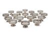 A Group of 17 American Silver Nut Dishes<br>Diame