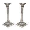 A Pair of American Silver Candlesticks<br>Height 