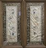Pair of Chinese embroidery panels.