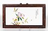 Chinese Porcelain Plaque Floral and Lady Bug